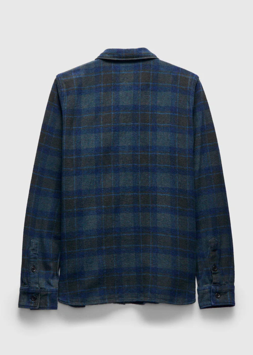Cotton Tweed Check Indigo Over Dye Shirt - Brown Check/Indigo - Pure Blue Japan Canada - Danali