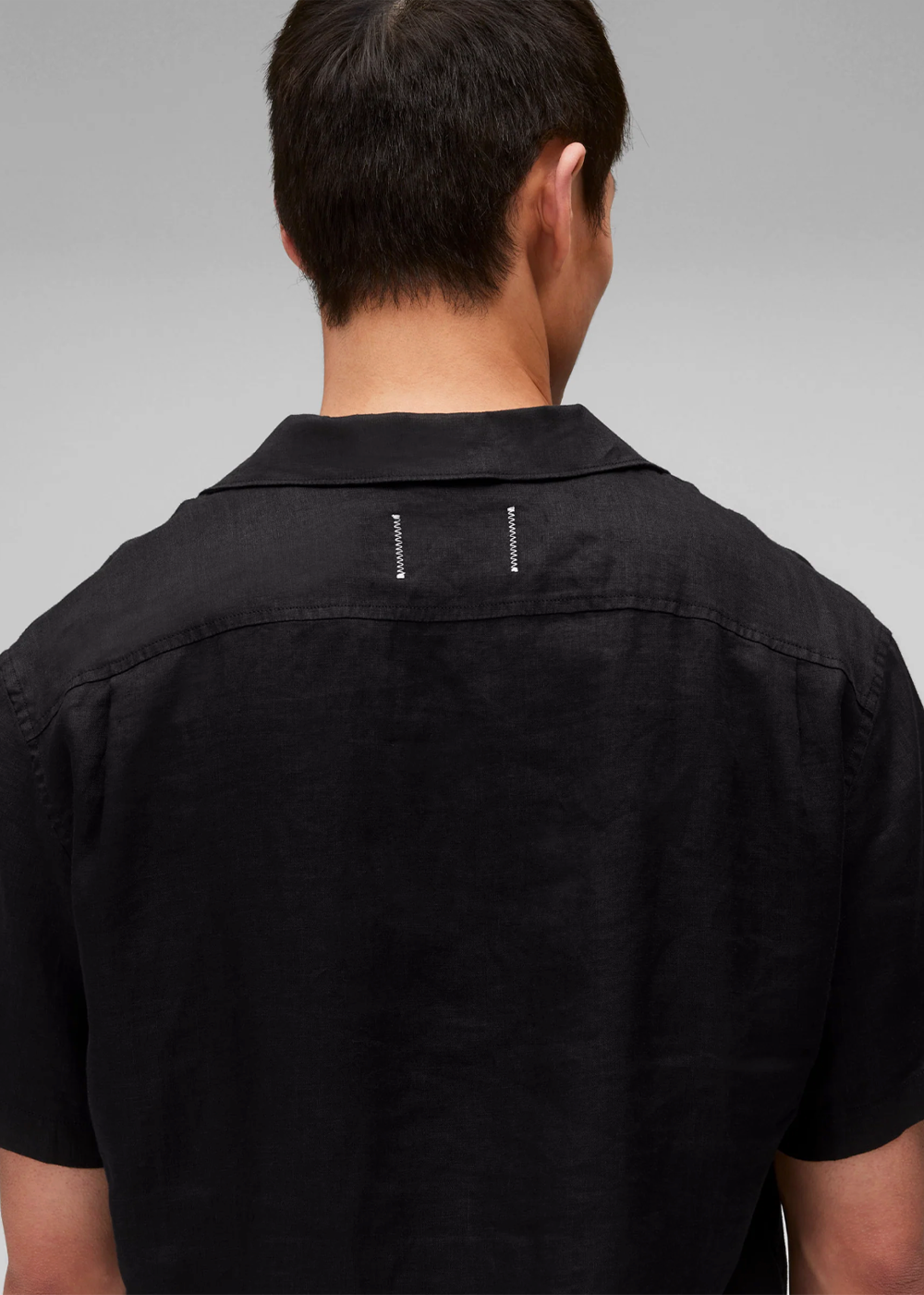 Linen Retreat Relaxed Camp Shirt - Black - Reigning Champ Canada - Danali - RC-8052