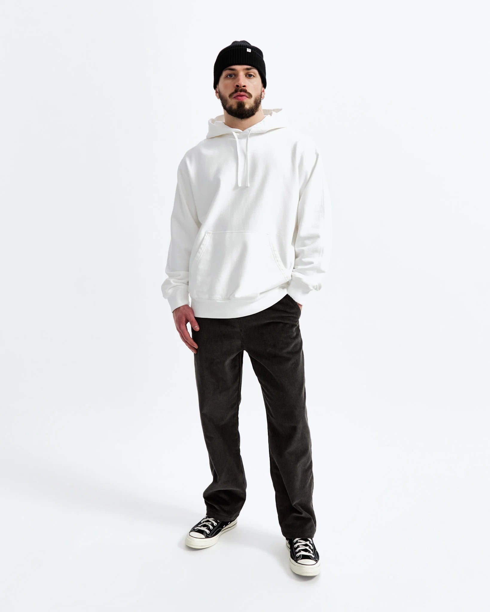 Midweight Terry Relaxed Pullover Hoodie - Vintage White - Reigning Champ - Danali - RC-3719