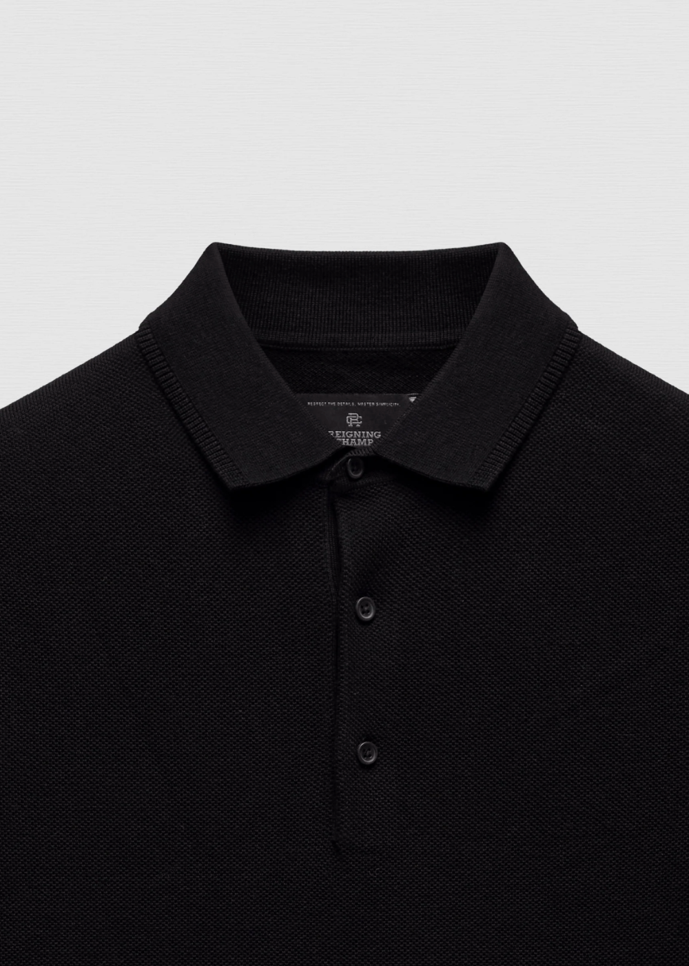 Supima Pique Ace Polo - Black - Reigning Champ Canada - Danali - RC‑6141
