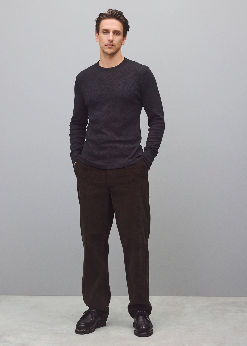 1x1 Slub Slim Long Sleeve T-Shirt - Black - Reigning Champ Canada - Danali