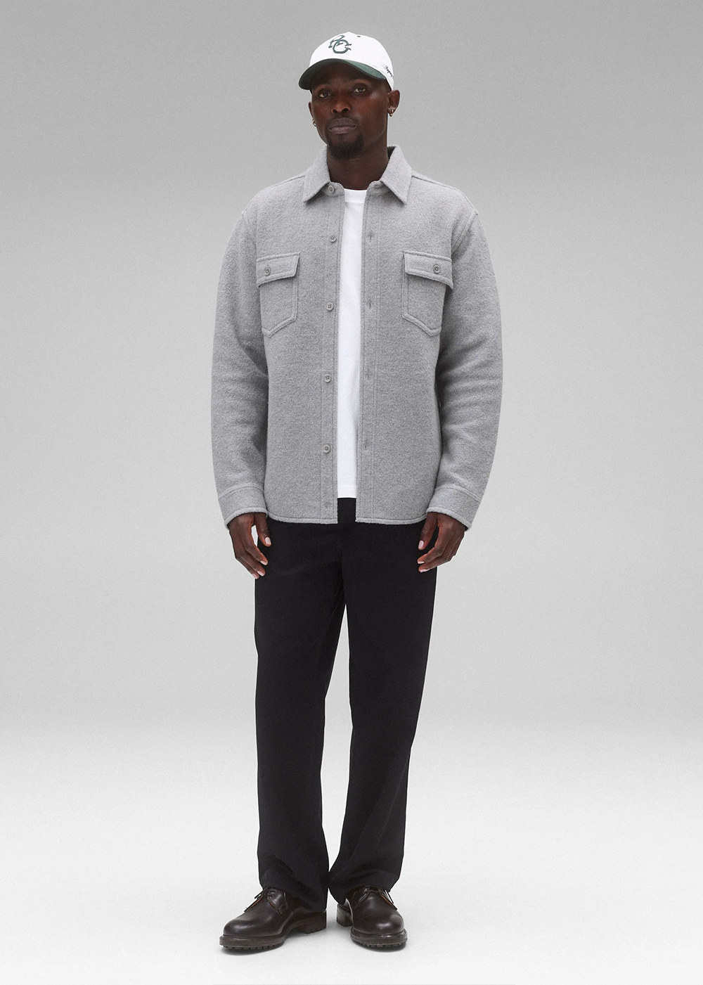 Boiled Wool Warden Standard Overshirt - Heathe Grey - Reigning Champ Canada - Danali