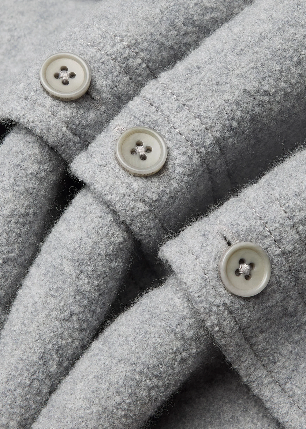 Boiled Wool Warden Standard Overshirt - Heathe Grey - Reigning Champ Canada - Danali