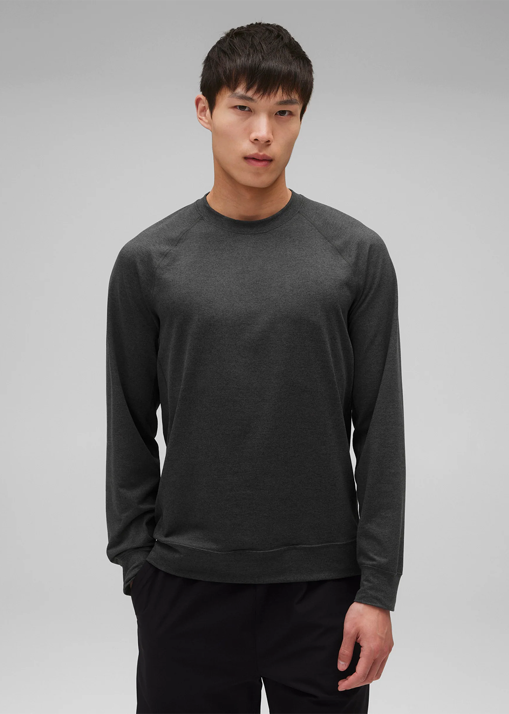 Brushed Jersey Recovery Standard Crewneck - Heather Black - Reigning Champ Canada - Danali