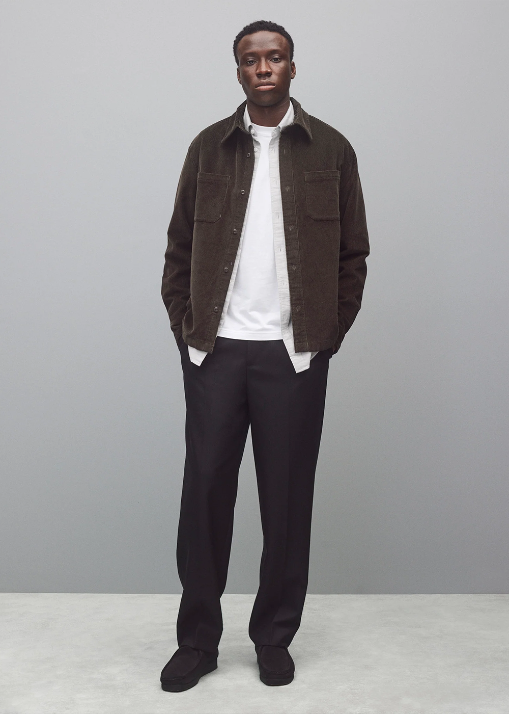 Corduroy Campus Standard Overshirt - Coffee - Reigning Champ Canada - Danali