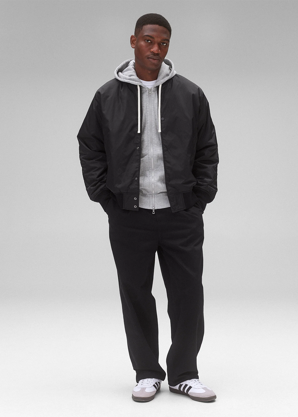 Econyl Satin Nylon Stadium Jacket - Black - Reigning Champ Canada - Danali