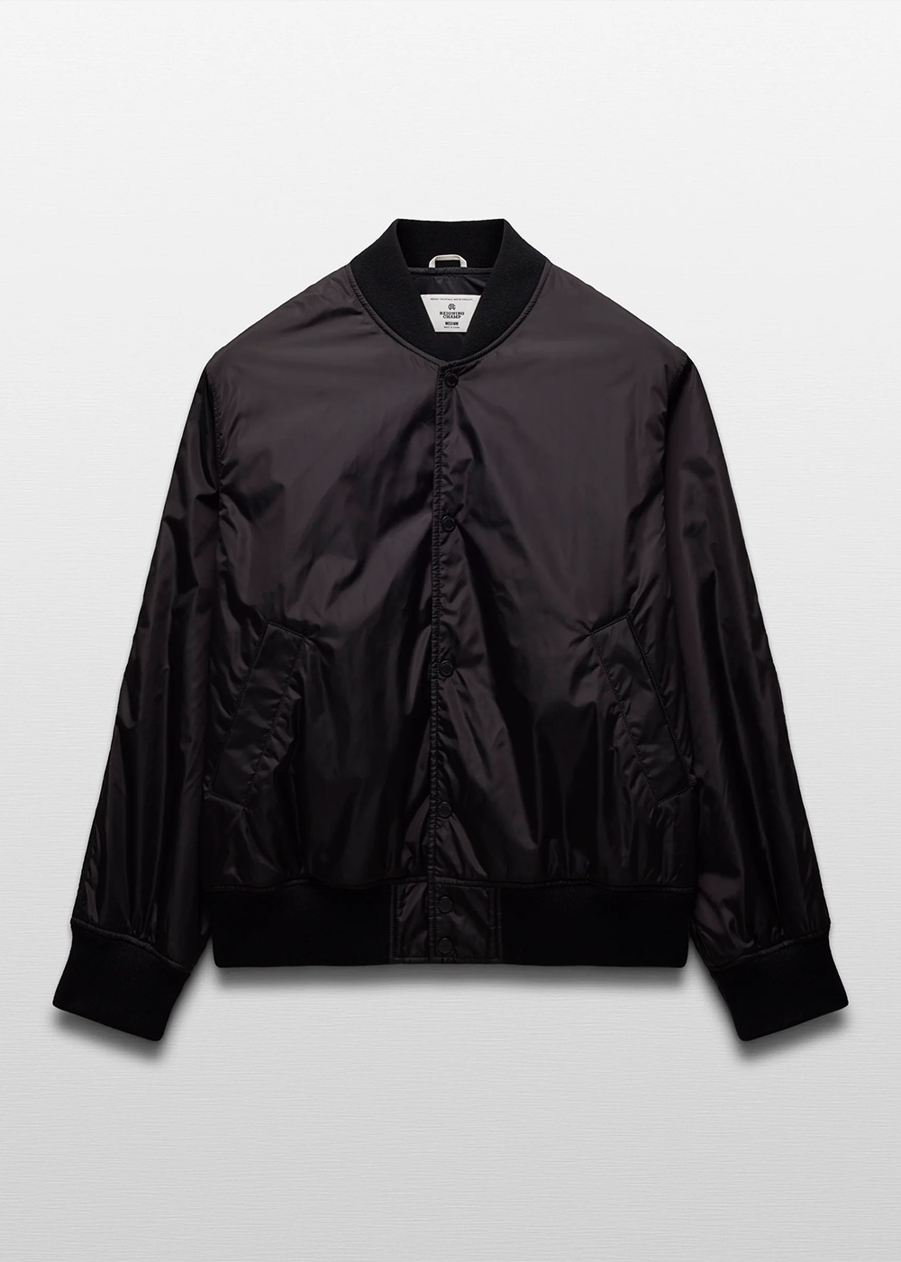 Econyl Satin Nylon Stadium Jacket - Black - Reigning Champ Canada - Danali