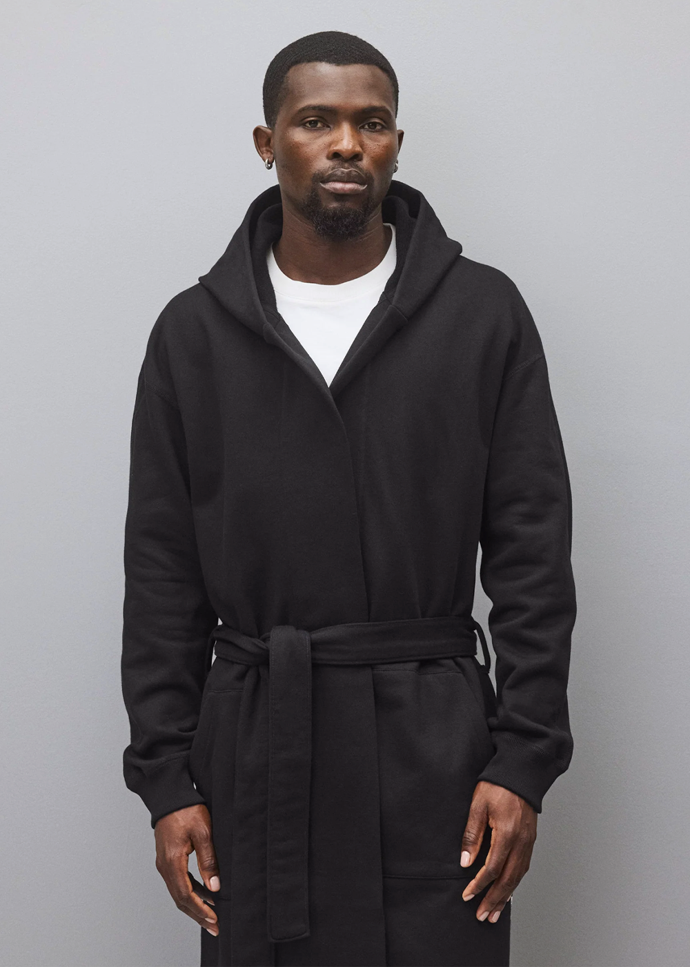 Midweight Terry Relaxed Hooded Robe - Black - Reigning Champ Canada - Danali