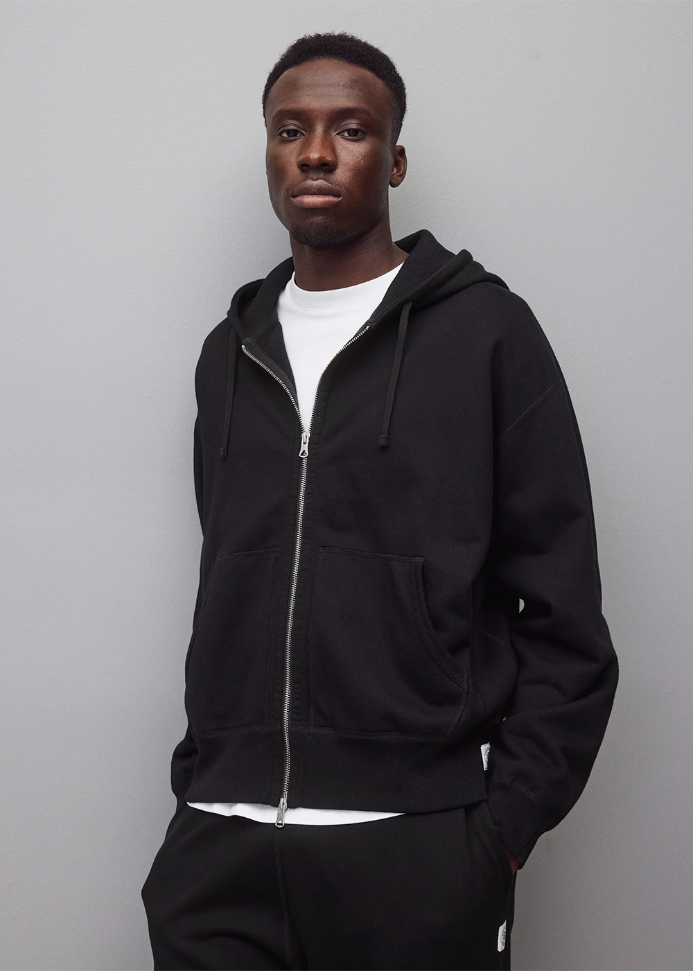 Midweight Terry Relaxed Zip Hoodie - Black - Reigning Champ Canada - Danali