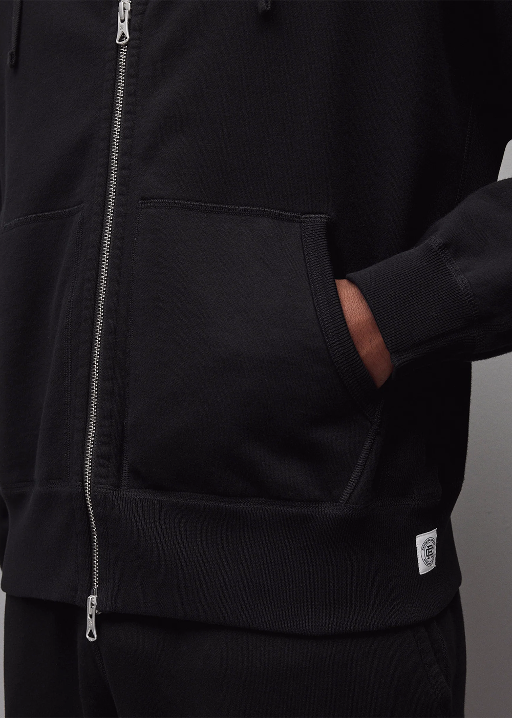 Midweight Terry Relaxed Zip Hoodie - Black - Reigning Champ Canada - Danali