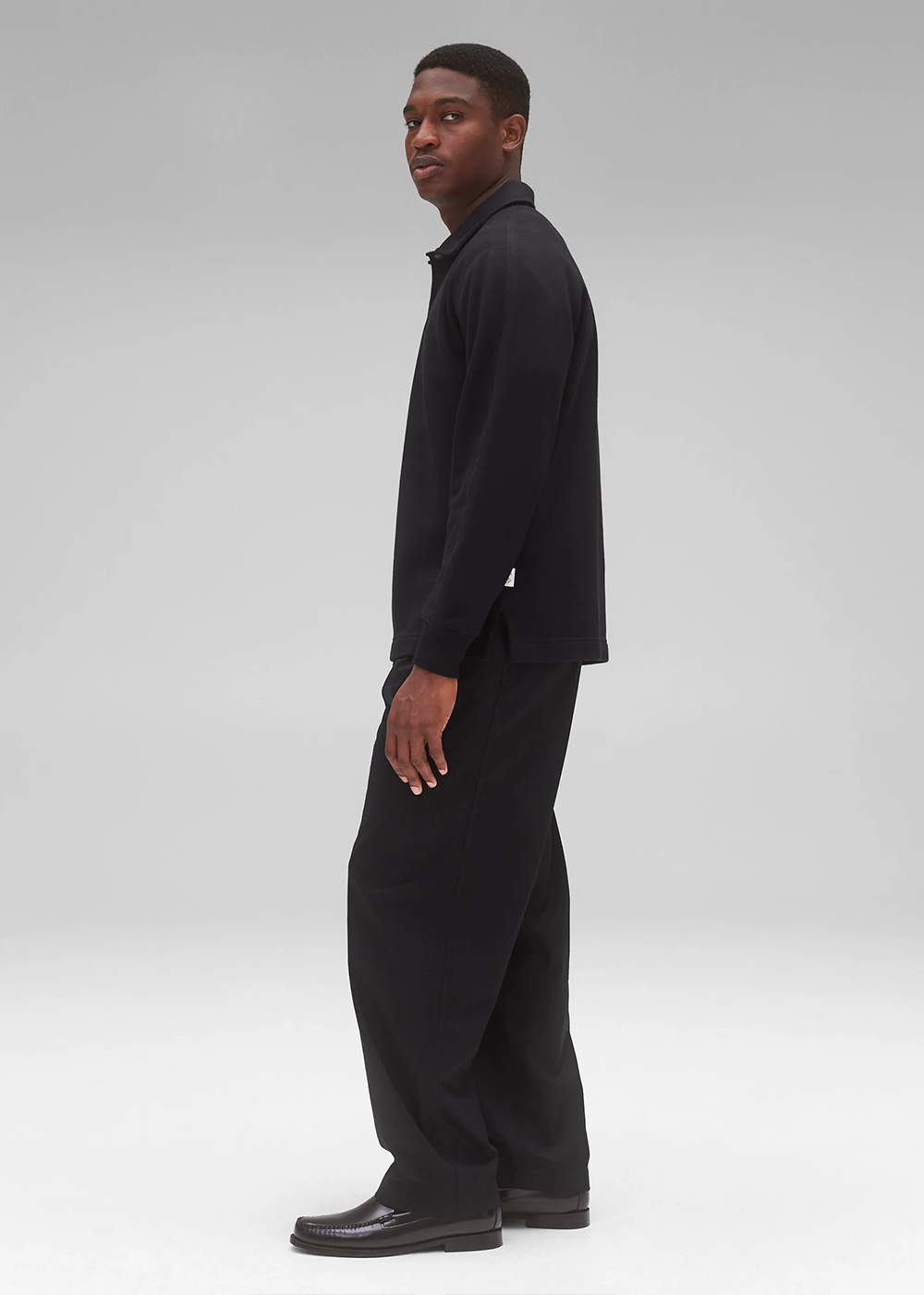 Midweight Terry Rugby Sweater  - Black - Reigning Champ Canada - Danali