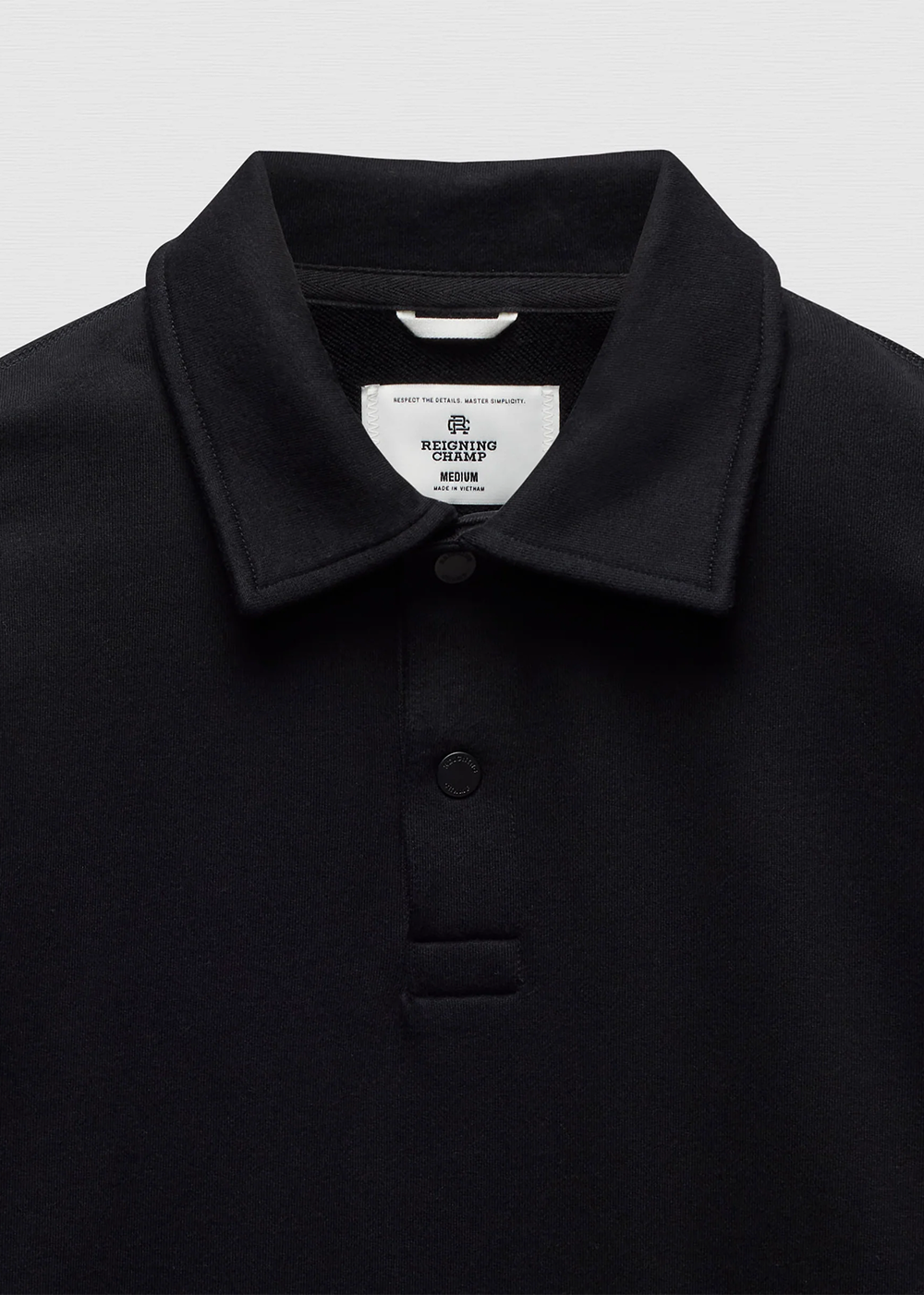 Midweight Terry Rugby Sweater  - Black - Reigning Champ Canada - Danali