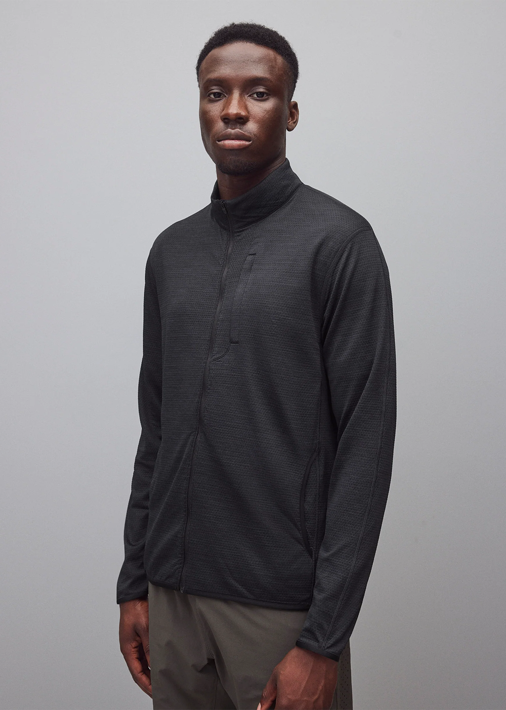 Solotex Mesh Tiebreak Standard Track Jacket - Heather Black - Reigning Champ Canada - Danali