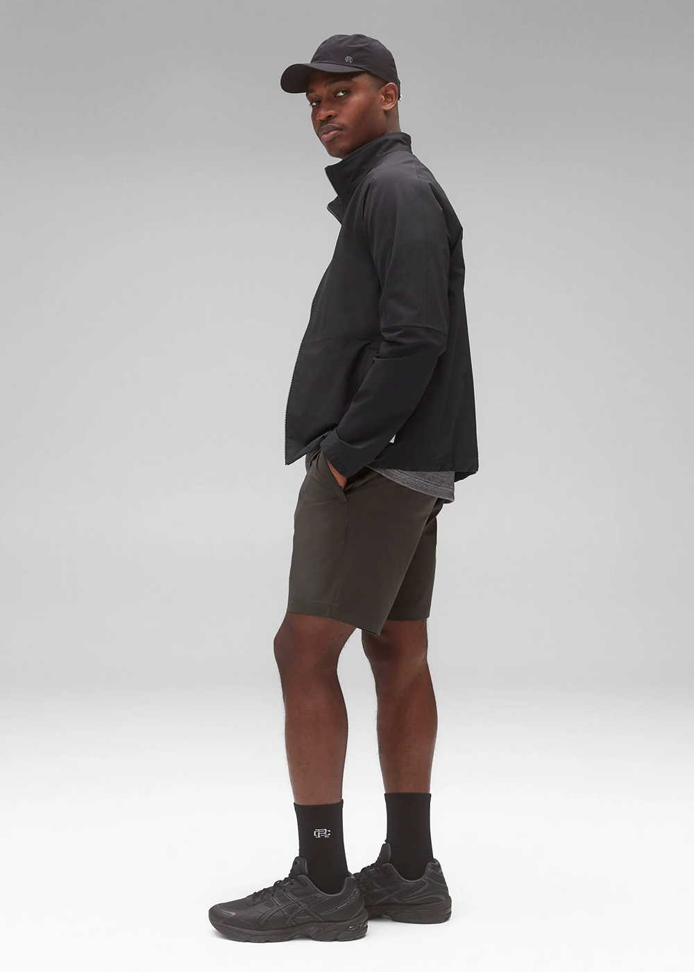 Stretch Warp Knit Coach's Short 9" - Carbon - Reigning Champ Canada - Danali