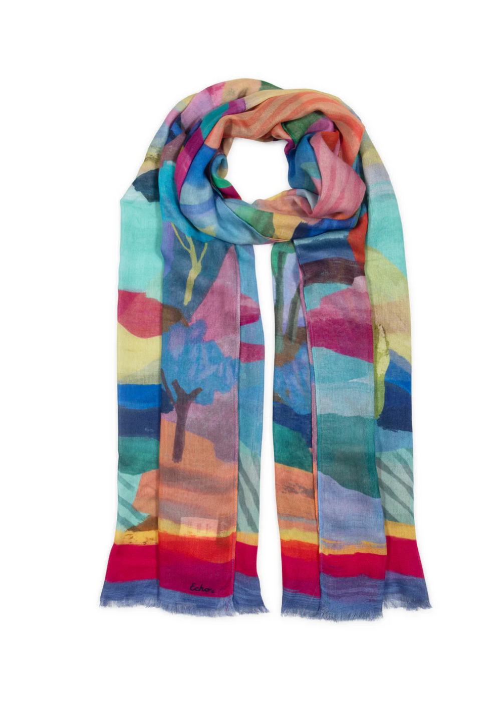 Painterly Landscape Wrap - Multi - ECHO Canada - Danali - S-EN1562-960-1