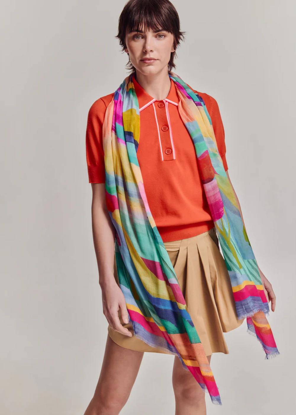 Painterly Landscape Wrap - Multi - ECHO Canada - Danali - S-EN1562-960-1