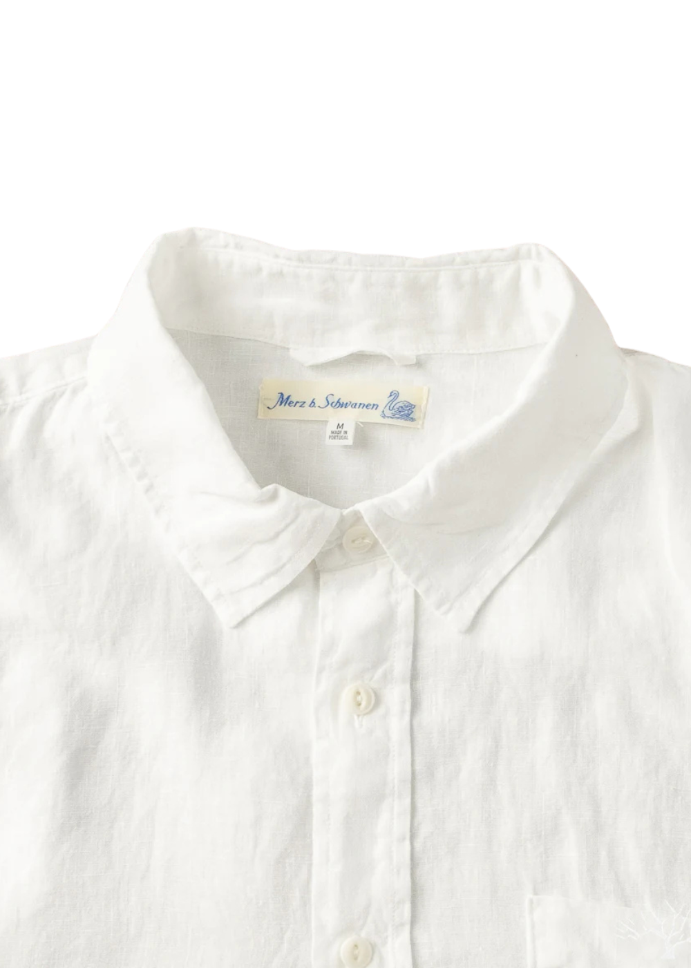 Relaxed Fit Linen Long Sleeve Shirt - White - Merz b. Schwanen Canada - Danali - SHIRT20LI