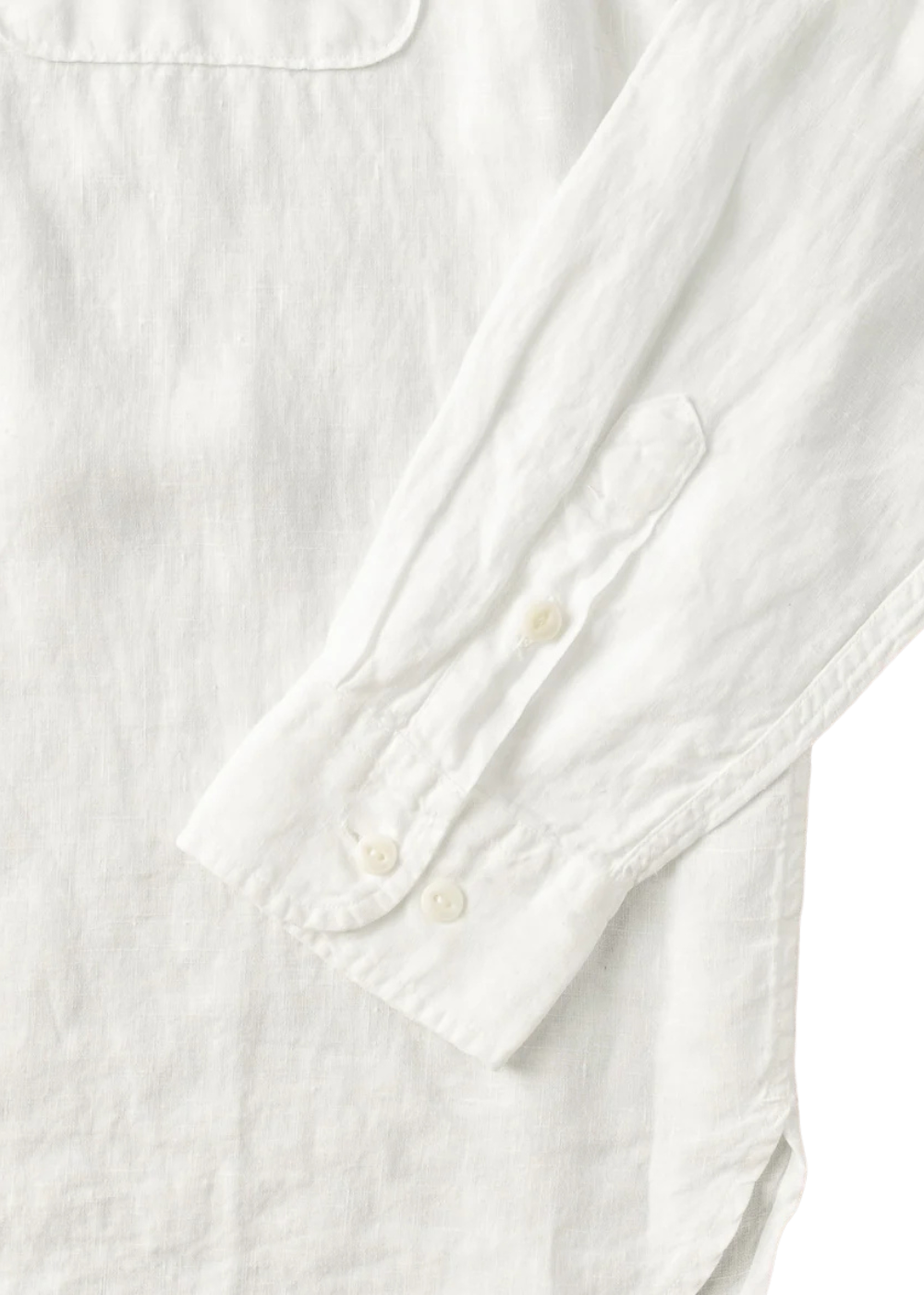Relaxed Fit Linen Long Sleeve Shirt - White - Merz b. Schwanen Canada - Danali - SHIRT20LI