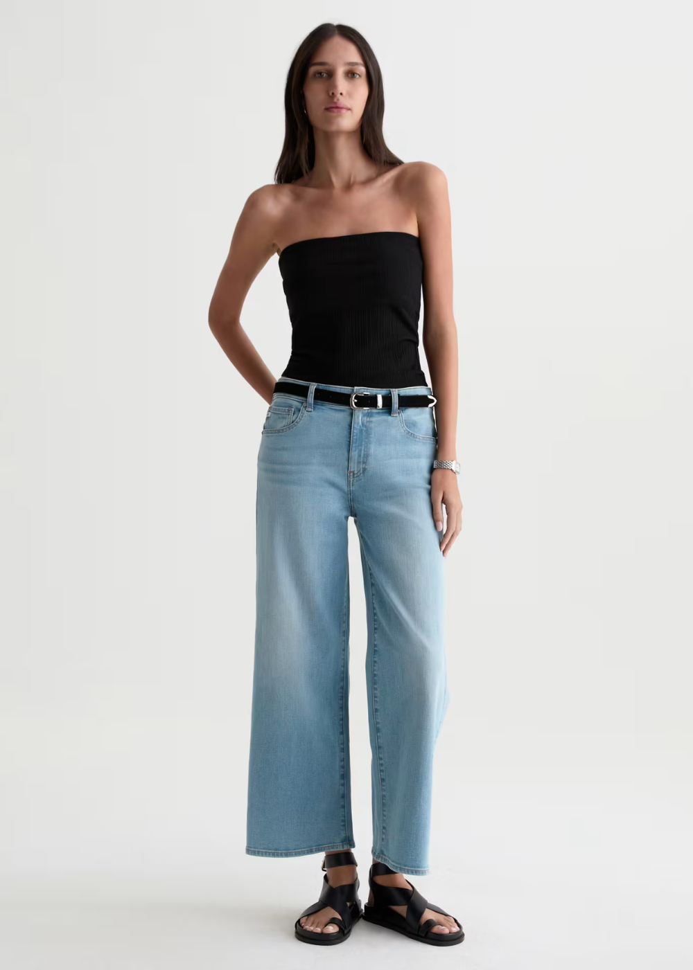 Saige Wide Leg Crop Jean - Brix - AG Jeans Canada - Danali - STB1D49BTBRIX