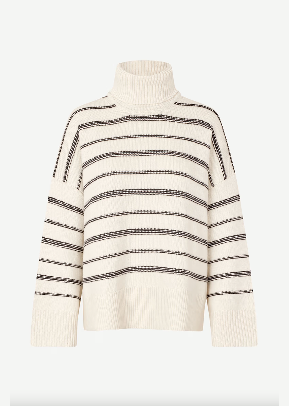 Sakeiku Stripe Turtleneck Sweater - Clear Cream - Samsoe Samsoe Canada - Danali