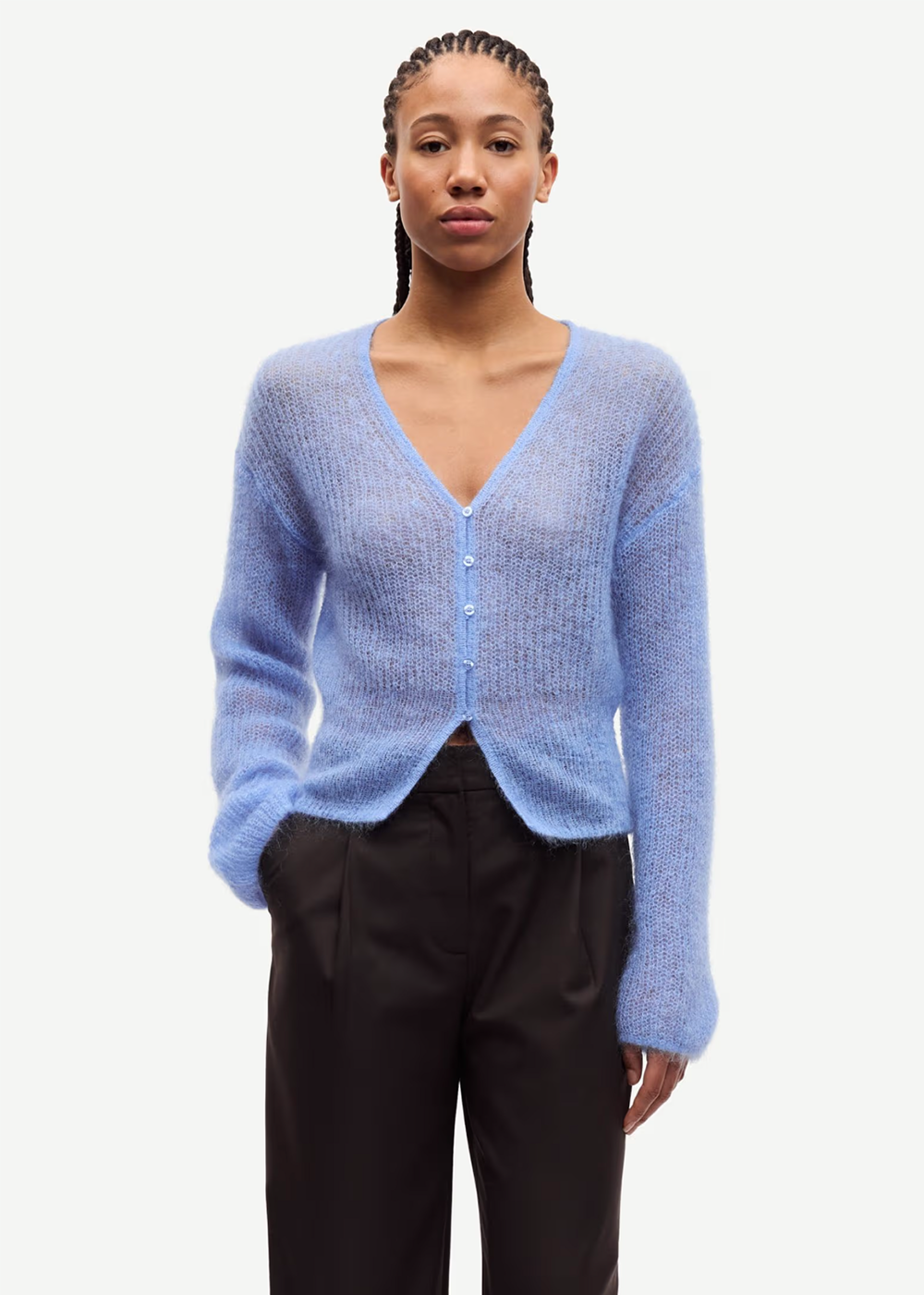 Sapoppie Cardigan - Della Robbia Blue - Samsoe Samsoe Canada - Danali