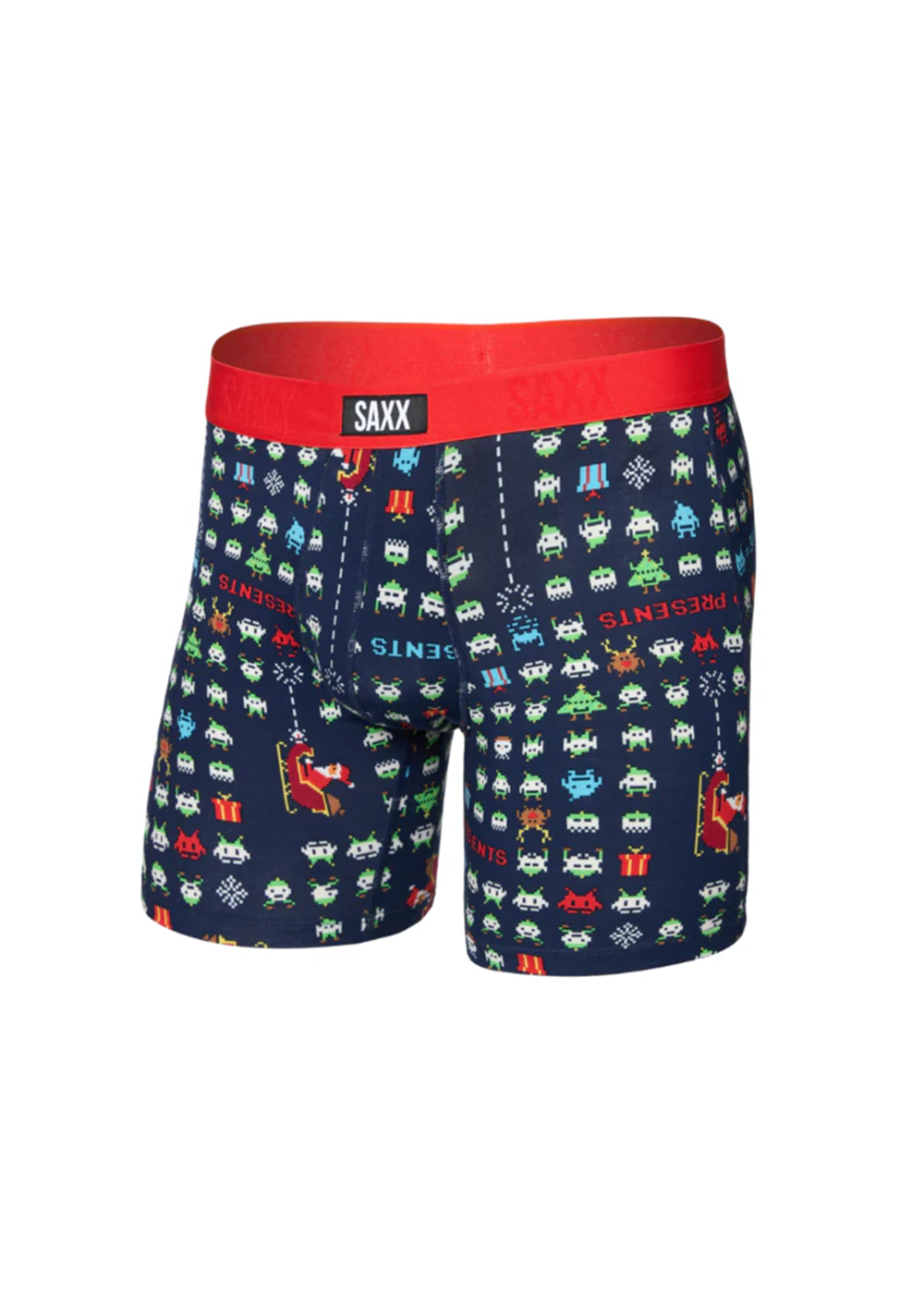 Saxx Canada Vibe Xtra Boxer Brief Sleigh Invaders Maritime - Danali