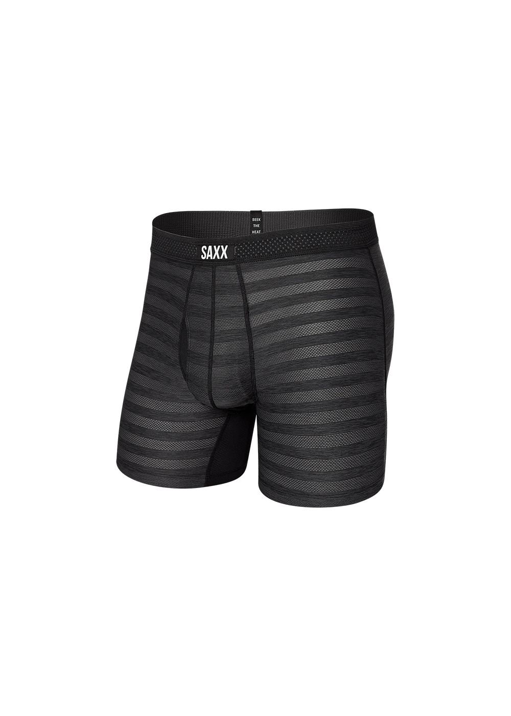 Droptemp Cool Mesh Boxer Brief - Heather Black - Saxx Canada - Danali