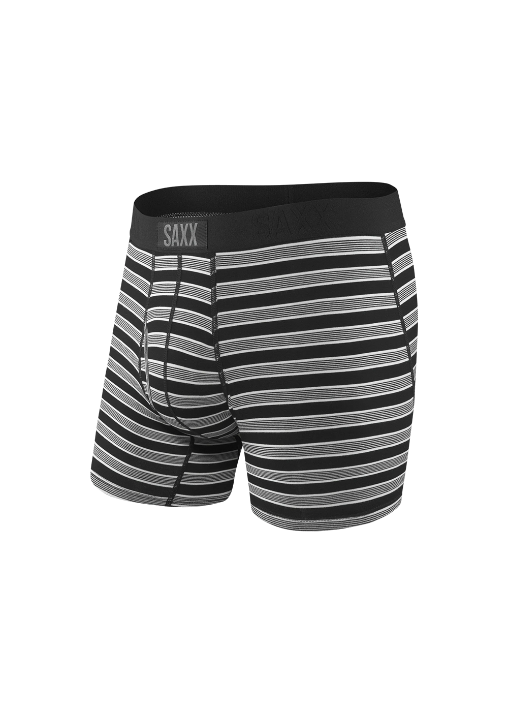 Ultra Soft Boxer Briefs - Black Crew Stripe - Saxx Canada - Danali
