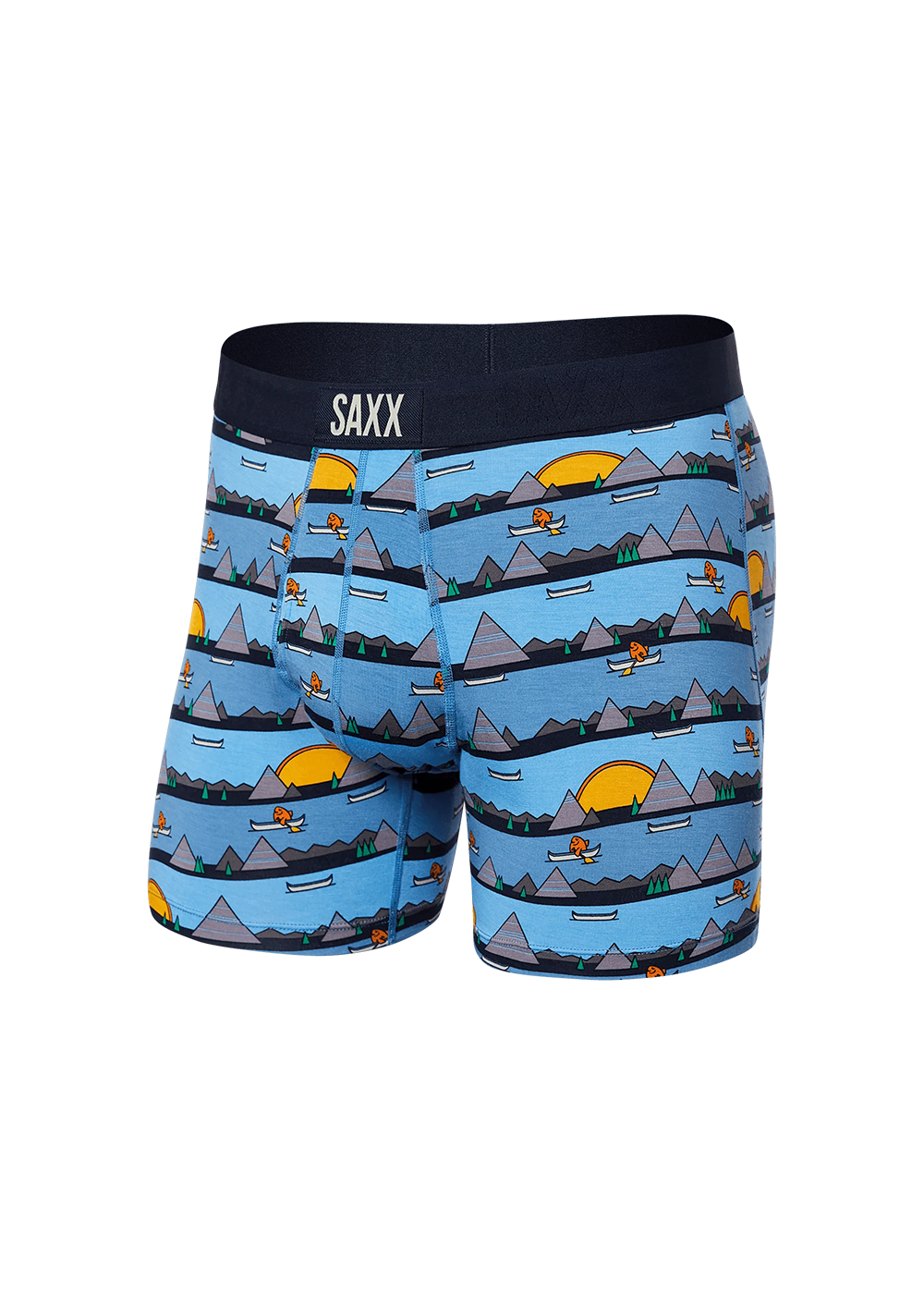 Ultra Super Soft Boxer Brief - Lazy River Blue - Saxx Underwear Canada - Danali