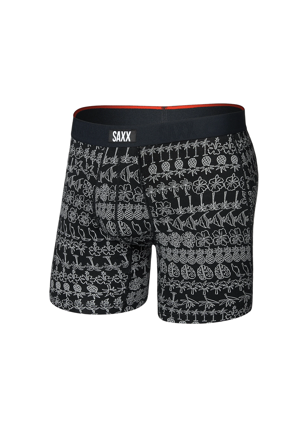 Vibe Xtra Boxer Brief - Island Lineup Black - Saxx Canada - Danali