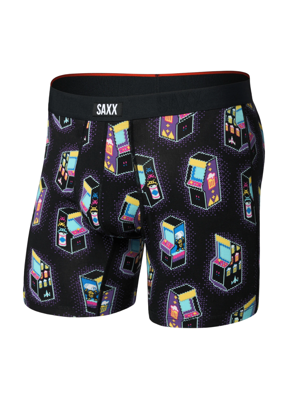 Vibe Xtra Soft Comfort Boxer Brief - Beercade Black - Saxx Canada - Danali
