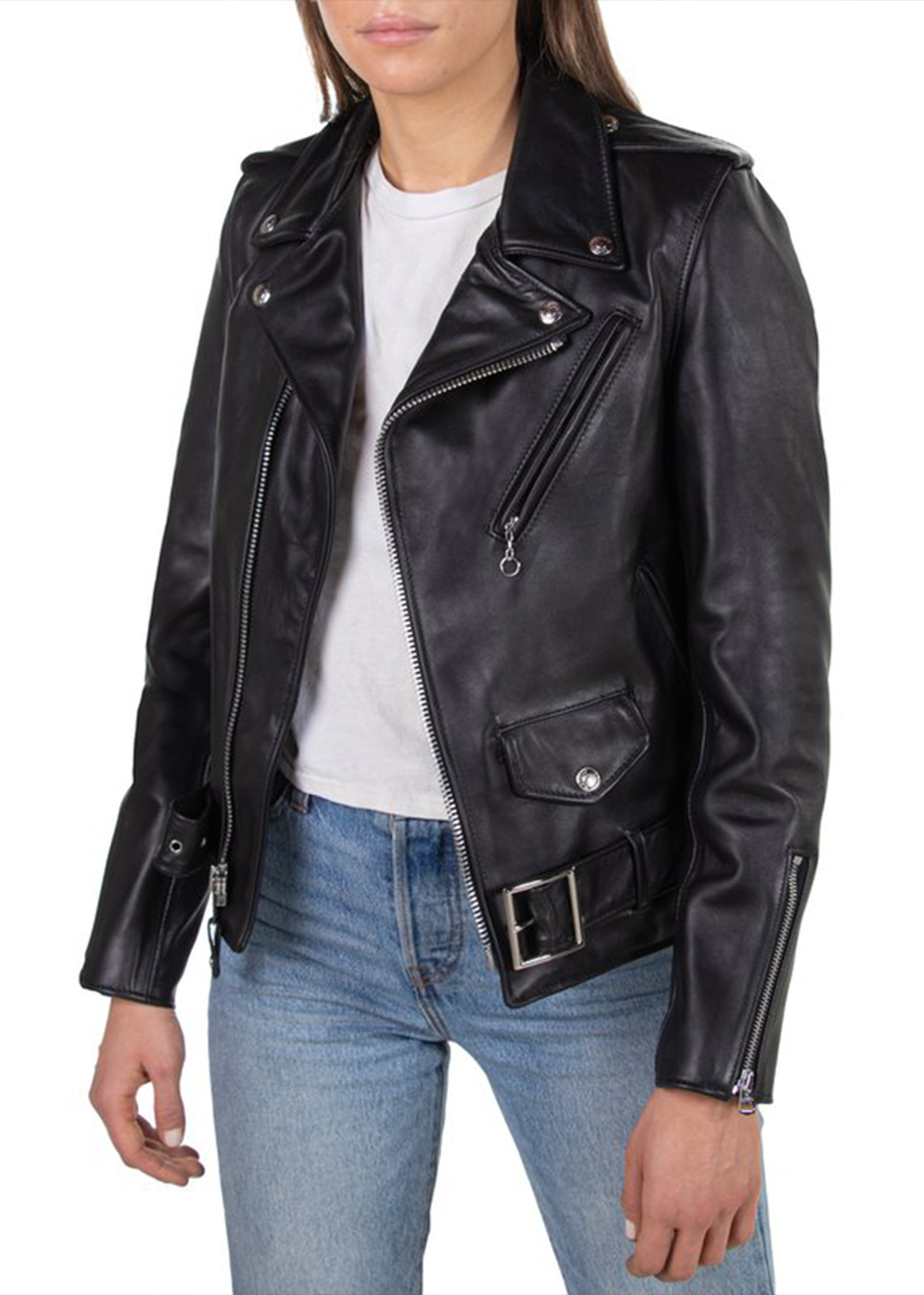 Women's Perfecto Leather Jacket - Black - Schott NYC - Danali Canada