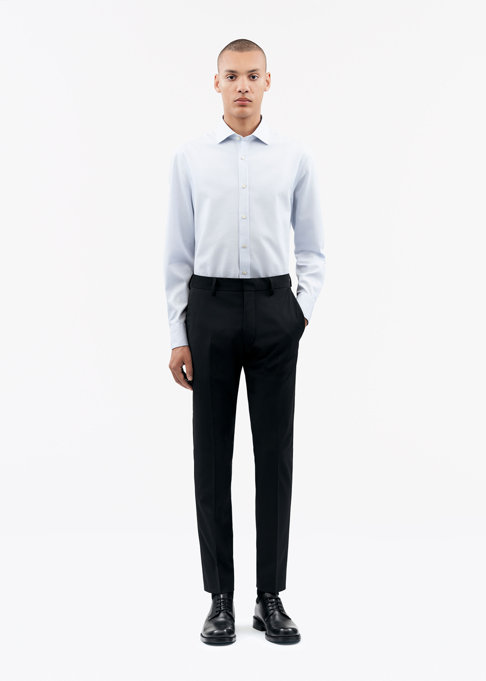 Adley C Stretch Shirt - Light Blue - Tiger of Sweden Canada - Danali