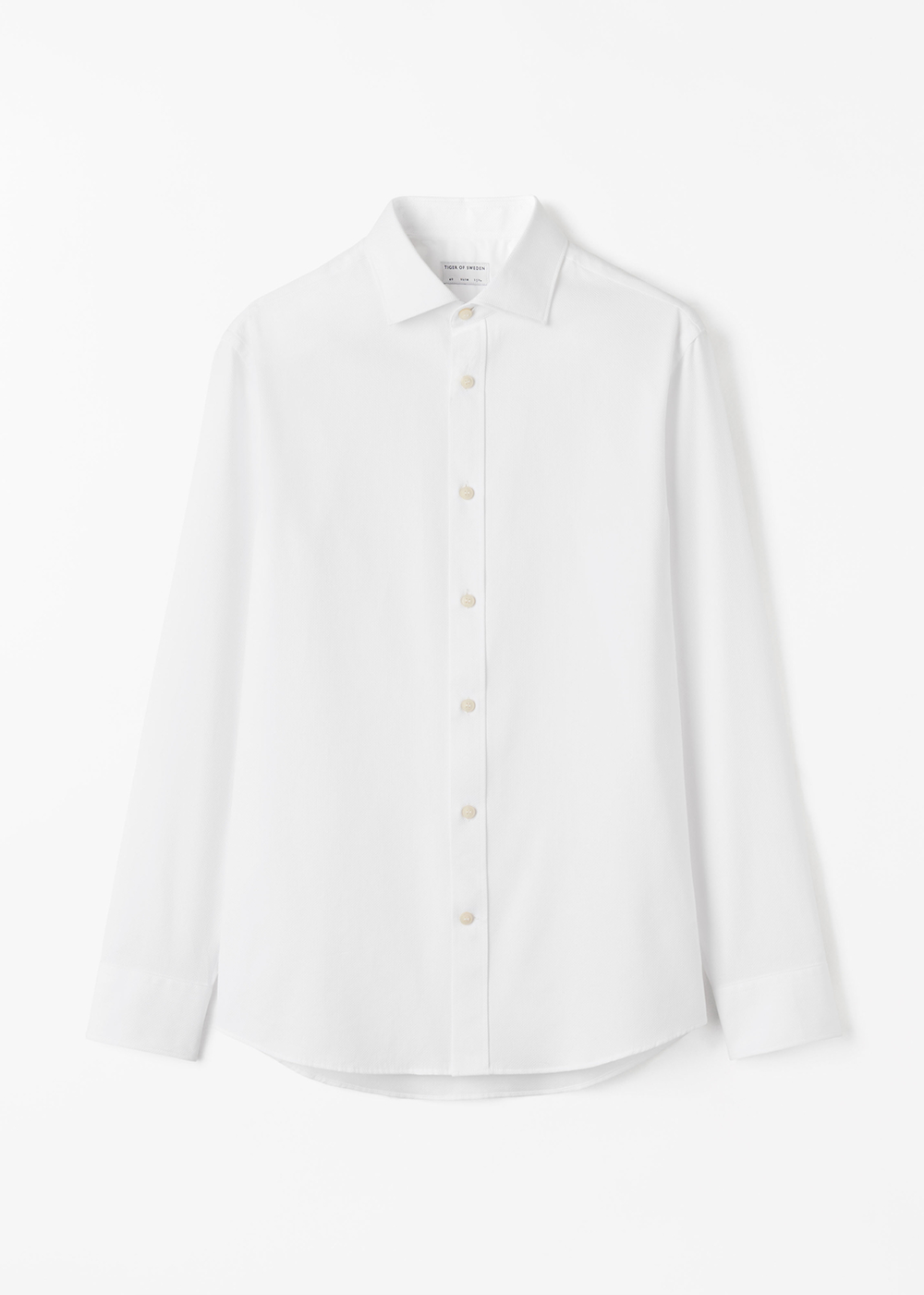 Adley C Stretch Shirt - Pure White - Tiger of Sweden Canada - Danali
