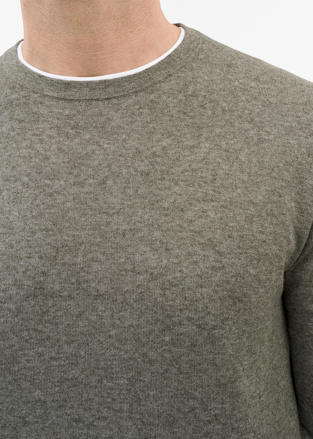 Connor Linen Blend Sweater - Medium Grey Melange - Tiger of Sweden Canada - Danali