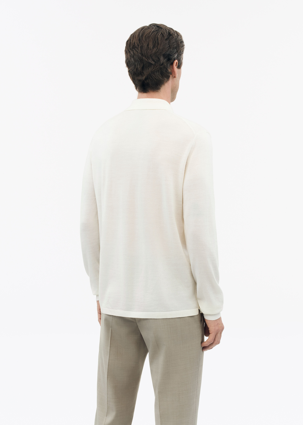 Eross Knit Polo Sweater - White Smoke - Tiger of Sweden Canada - Danali