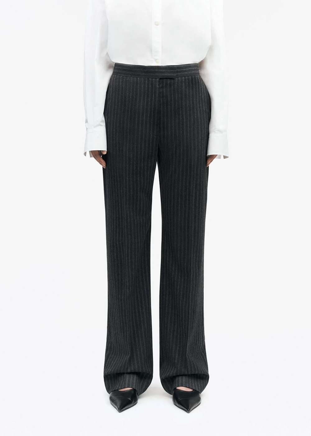 Fragria Trousers - Dark Grey Melange - Tiger of Sweden Canada - Danali