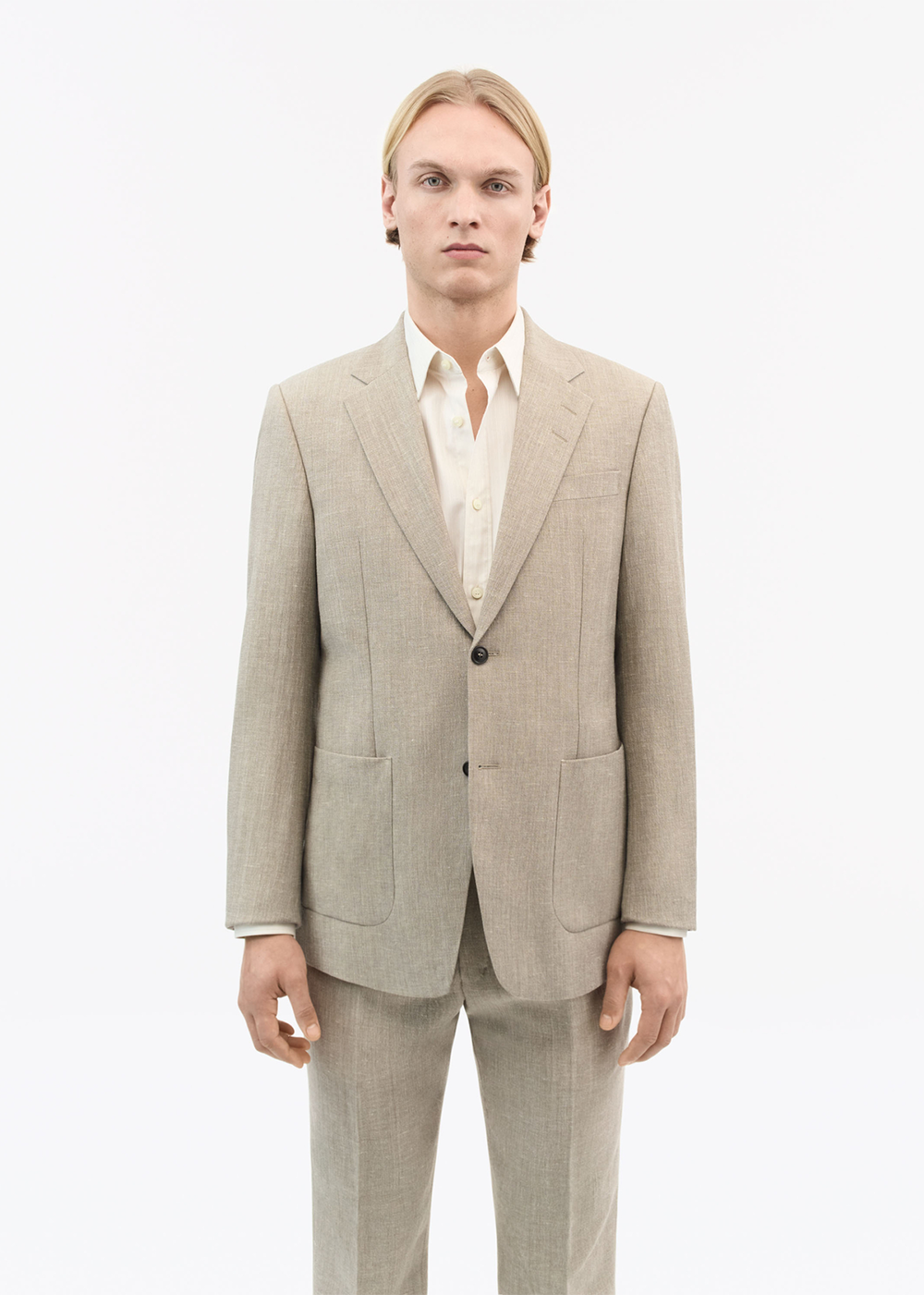 Justin Linen Stretch Slub Blazer- Pale Sand - Tiger of Sweden Canada - Danali