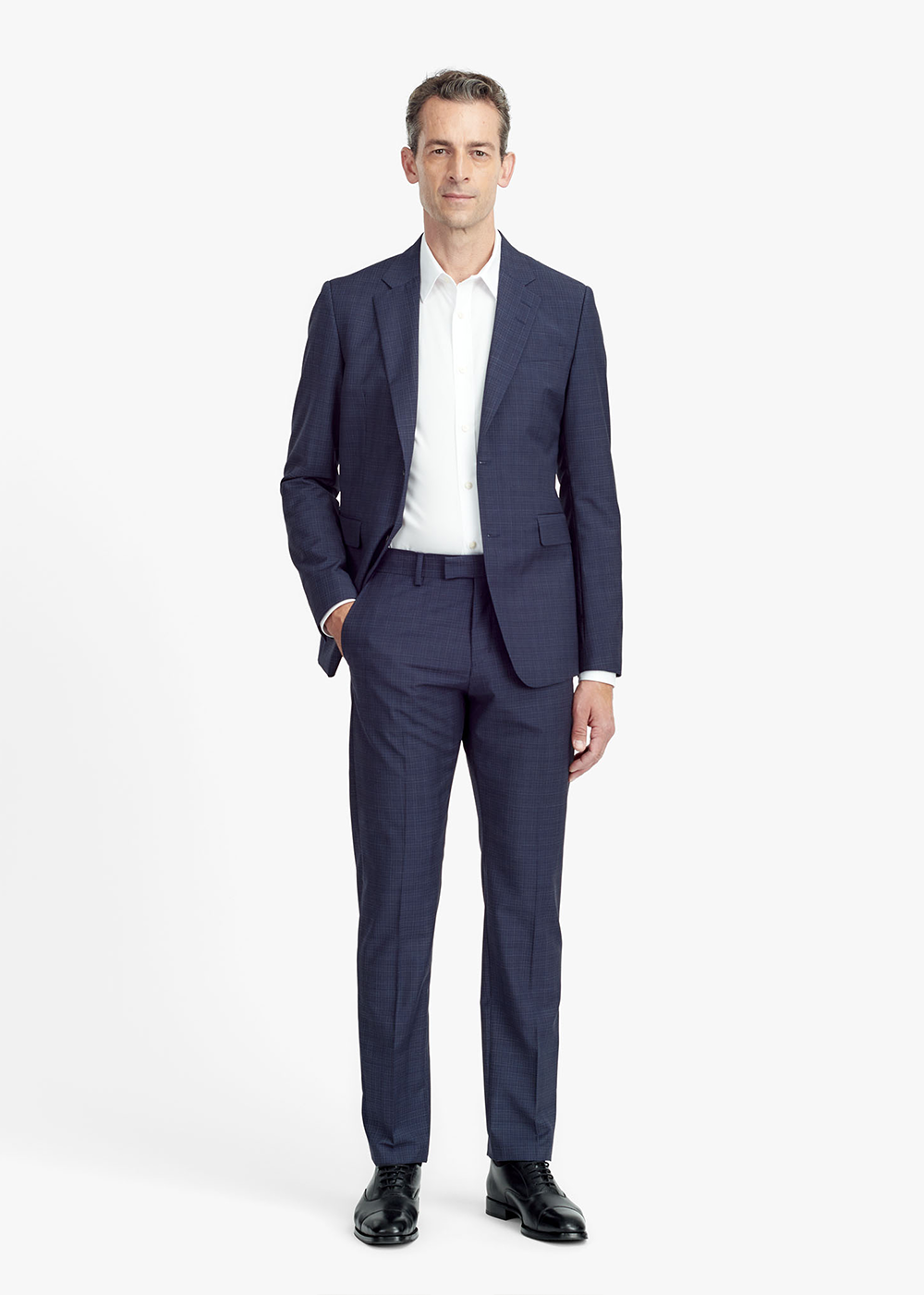 Tense Mini Check Trousers - Light Ink - Tiger of Sweden Canada - Danali