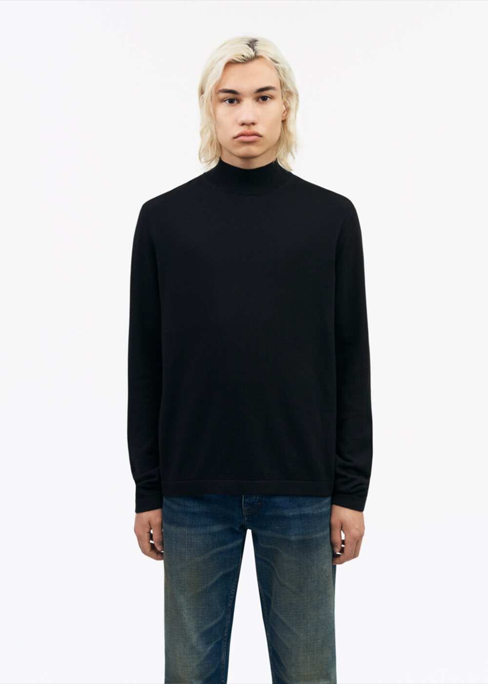 Tern Mockneck Sweater - Black - Tiger of Sweden Canada - Danali