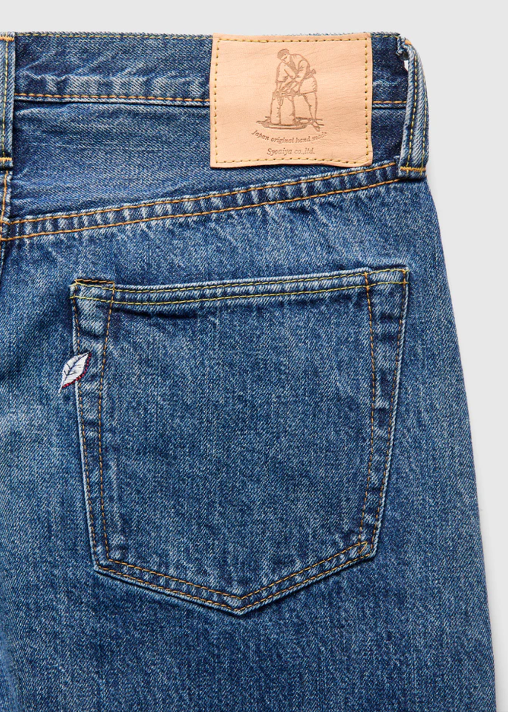 14oz Nep Denim Natural Used Wash Relaxed Tapered Jean - Indigo/White - Pure Blue Japan Canada - Danali - USED-019