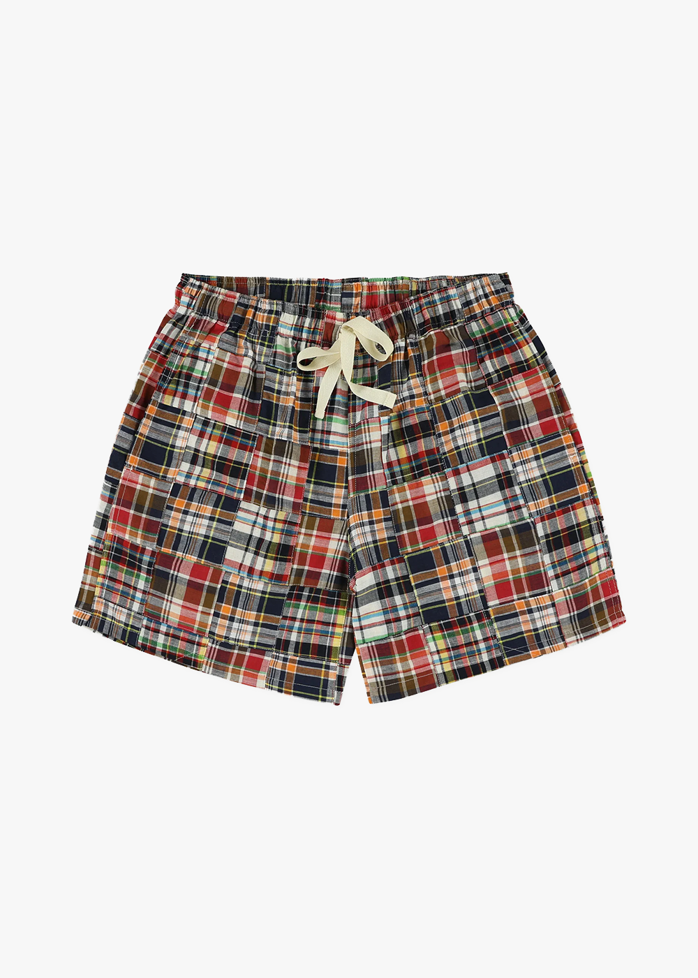 Smiling Madras Shorts - Multi Patchwork - Howlin' Knitwear Canada - Danali