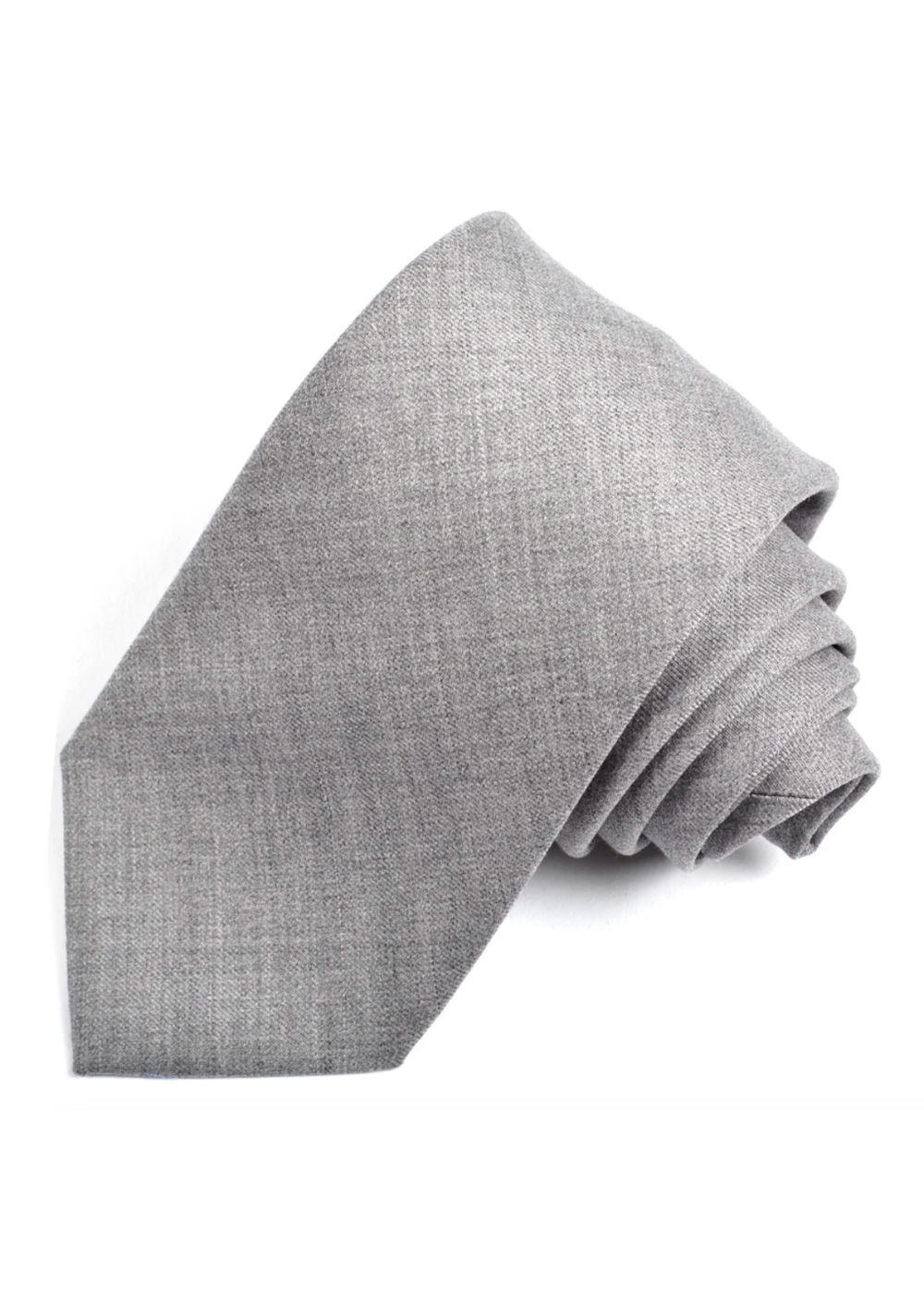 Gray tie on a white background