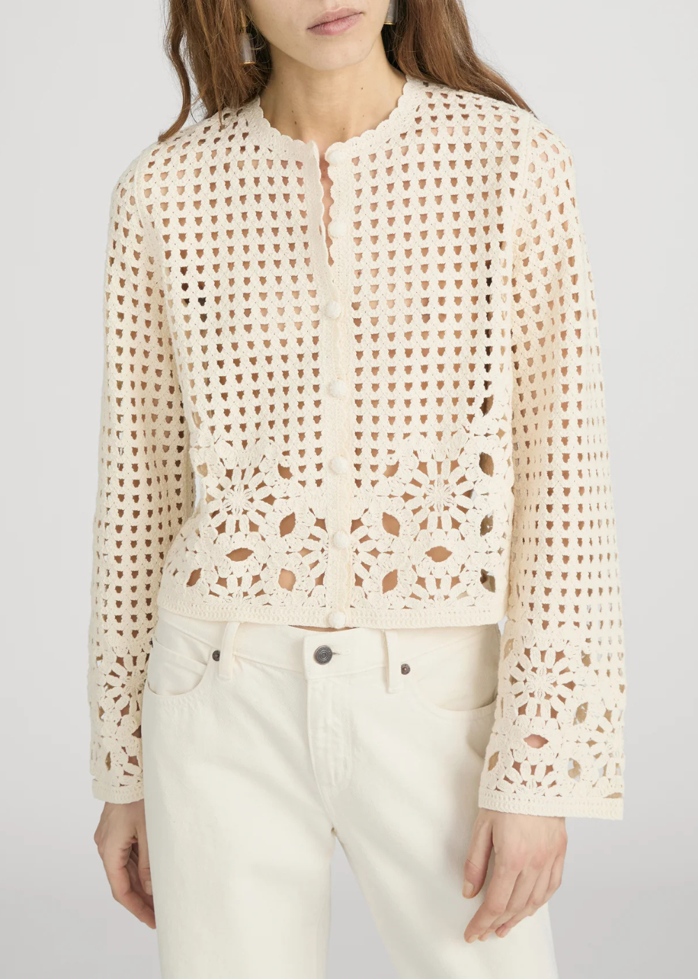 The Postcard Cardi - Cream - FRAME Canada - Danali - WE26KSW036-CREA