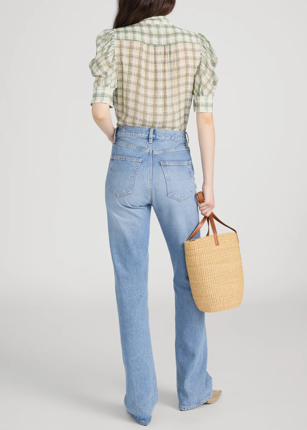 The Gillian Top - Jade Green Plaid - FRAME Canada - Danali - WE26WBL037-JDGP