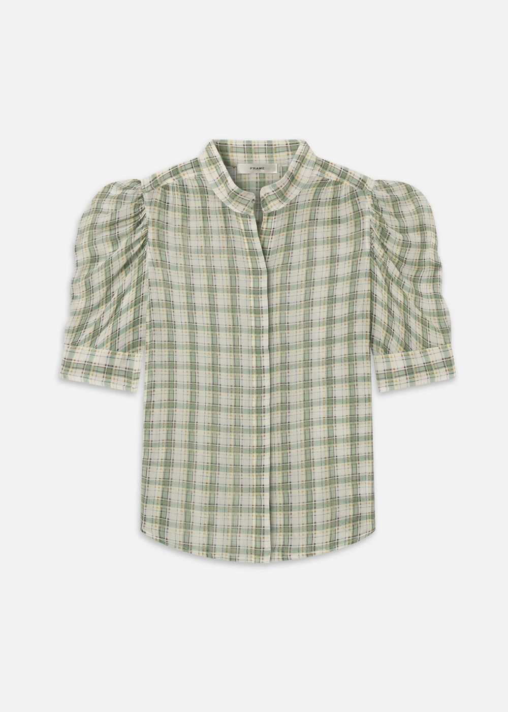 The Gillian Top - Jade Green Plaid - FRAME Canada - Danali - WE26WBL037-JDGP