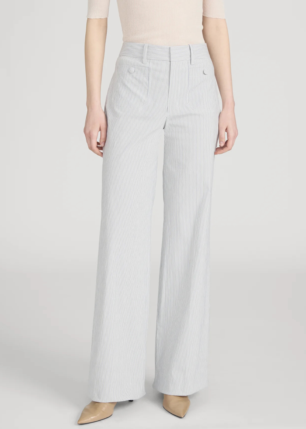 The Stripe Modernist Pocket Trouser - Navy Multi - FRAME Canada - Danali - WE26WPA021-NAMU