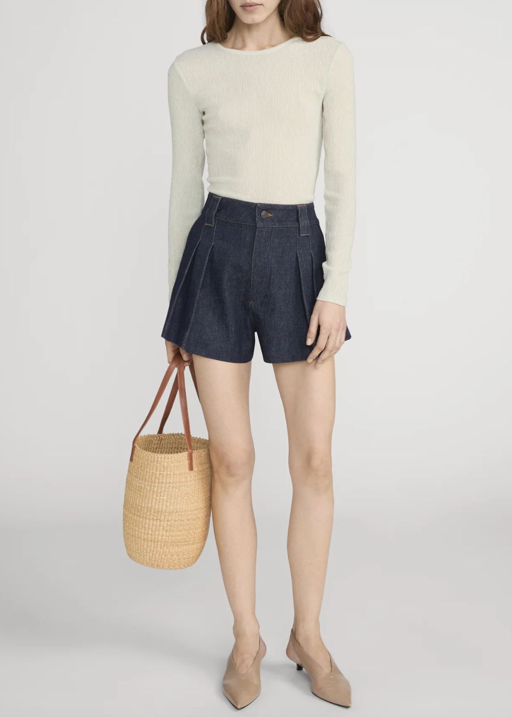 The Dimensional Mesh Top - Soft Lime - FRAME Canada - Danali - WS26JKT013-STLM