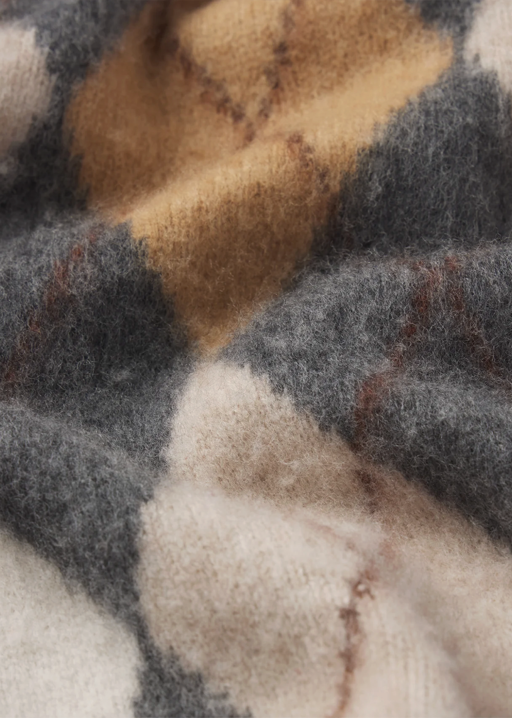 The Brushed Argyle Cardigan - Grey Multi - FRAME Canada - Danali - WS26KSW007-GRMU 