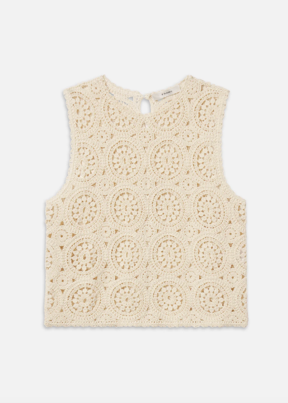 The Crochet Tank - Cream - FRAME Canada - Danali - WS26KSW042-CREA
